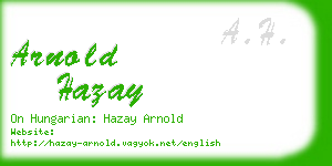 arnold hazay business card